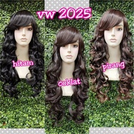 WIG KOREA HYO RI WIG PANJANG WIG RAMBUT ASLI WIG MURAH WIG CURLY 2025