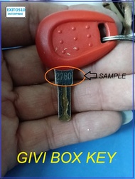 Givi key cut Copy Duplicate Givi key cut Copy Duplicate /kUNCI Pendua GIVI (price per unit)-(2780)