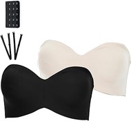 Seamless Strapless Bra Push Up Backless Plus Size Brasieres Steel Ring Support Underwear Invisible T