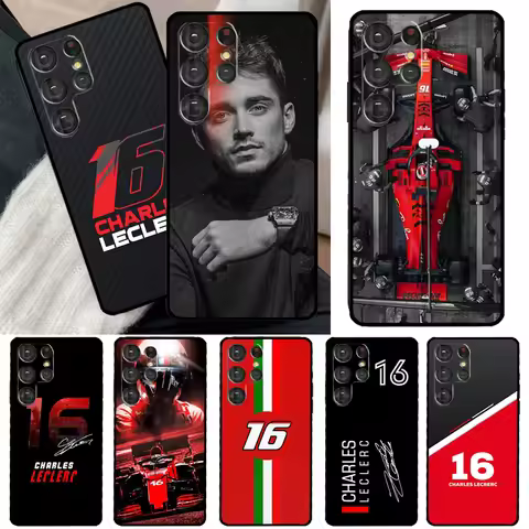 Charles Leclerc 16 F1 For Samsung Galaxy S23 S21 S22 Ultra Note 20 S8 S9 S10 Plus Note 10 Plus S20 F