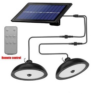 太陽能天花燈,吊燈,吸頂燈家用室內燈（太陽能板必須要安裝室外）【二代雙頭吊燈暖光】#H099033635