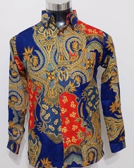 ( READY STOCK) BA0086LKK ( S-XXL) Batik Custom Made Men Shirt Batik Baju Kemeja Lelaki Tangan Panjan