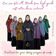 🌟  𝗦𝗚 𝗥𝗘𝗔𝗗𝗬𝗦𝗧𝗢𝗖𝗞 𝗖𝗟𝗘𝗔𝗥𝗔𝗡𝗖𝗘 comes without the Zip🌟 Telekung Denim Zahrah / Mini Telekung / Telekung U