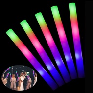 Đèn LED Phát Sáng Số Lượng Lớn 5/10 Chiếc Que Bọt Phát Sáng RGB Nhiều Màu Sắc Cho Giáng Sinh Sinh Nh