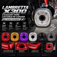 LAMBRETTA X300 X300RS X200 Exhaust Pipe Cover Aluminium Alloy Made For LAMBRETTA X300