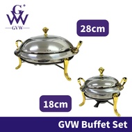 GVW Bekas Makanan Bekas Kuih Raya Tray Makanan Bertutp Tray Buffet Set Buffet Warmer Buffet Stand