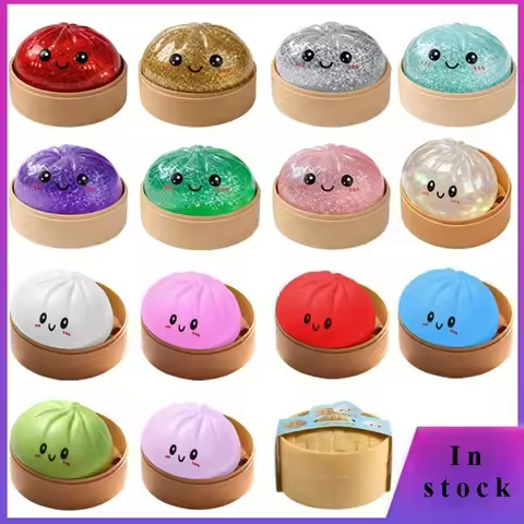 Dumpling Decompression Squish Balls Reusable Low Rebound Stress Dough for Home Office Decoration Dai