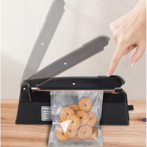 Black Mini Sealer Machine Impulse Sealer Manual Heat Sealer Machine Impulse Poly Bag Sealer Packagin