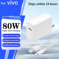 [Charging Cable + Charger] For ViVO 80W Super Charge, Type-C Fast Charging Data Cable