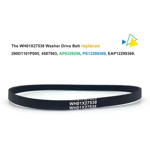 WH01X27538 Washer Drive Belt Fit GE GTW330ASK3WW GTW460ASJ8WW Replaces 290D1101P005 4587903 AP632825