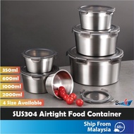 BEST4U 304 Stainless Steel Fresh-Keeping Container with Sealed Lid | Large Capacity Lunch Box | Refrigerator Storage