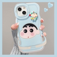 Dumb Shin-Chan Doll Suitable for Apple 17promax Phone Case iphone15 Dual Bracket 16 Cute Cartoon 14