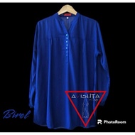 Plain rayon biriel blouse biru bca Plain rayon blouse jumbo lasnta plain rayon blouse