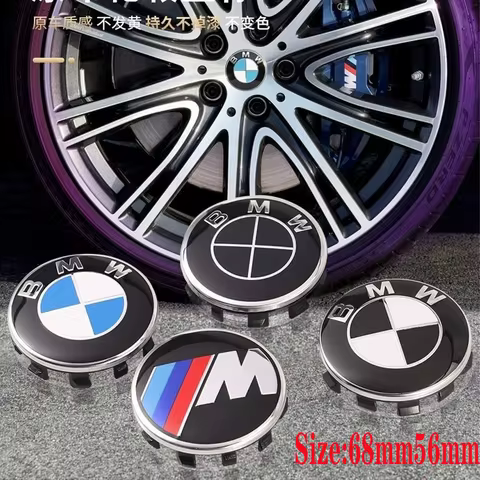 BMW 4Pcs 56/68mm Wheel Center Caps Auto logo For E46 X2 X1 X3 X4 X5 X6 G07 G86 G80 E84 F48 G01 G11 E