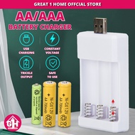 3/4 Slots Speedy Battery Charger AA AAA USB Port Rechargeable Battery Charging Adapter Portable Plas