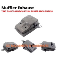 Muffler Exhaust TB43 TL43 TU43 BG430 / TL52/LT20N Hand Push Lawn Mover /SH580E Auger/SR430 Ogawa 650