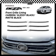 Perodua Bezza 2020 - 2023 Front Grille Lining Trim Carbon Matte Cover Accessories Bodykit Gearup