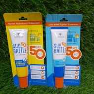 EMINA SUN BATTLE SPF 50 PA ++++ barrier hydraburst sunscreen | Emina cica acne fighter sunscreen