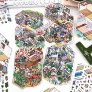 2.5D landscaping sticker my cabin eleven Miniature Scene Handbook diy Decompression Collage Infeel.M
