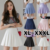 (1063 XL / XXL / XXXL) Tennis Skirt / Pleated Skirt / Mini Skirt / Short Skirt - Pink, XL