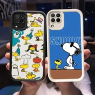 O-6 Woodstock Casing for Samsung Galaxy A22 A12 5G Black and White