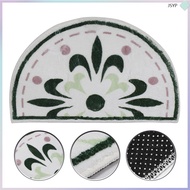 🎃 Long-lasting SemiCircular Bathroom Mat in Multicolor, Soft Polyester Non-Skid Water-Absorbing Rug 