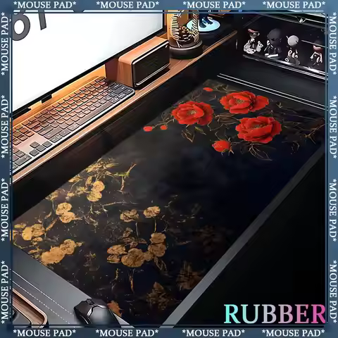 Retro Rose Gaming MousePad 1200X600X5MM Thickened Desk Mat Oversized Gaming Keyboard Pad Carpet Pad 