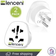 CU LENCENT 2X World to US Travel Adapter from Malaysia/UK/USA/Europe/China/Australia to 3 Pin US Ada