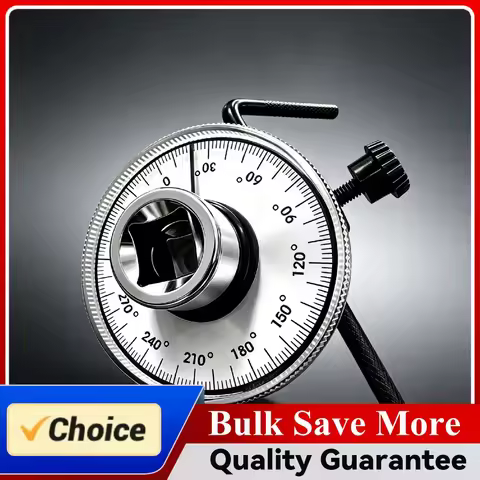 1/2 Inch Torque Angle Gauge 360 Degree Adjustable Angle Finder Angle Meter Wrench Gauge Tool for Pre