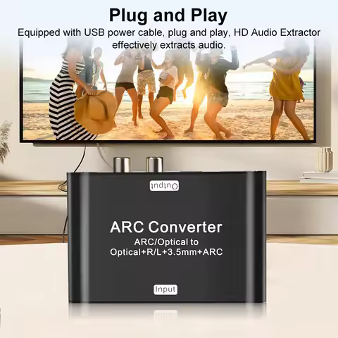 192Khz HDMI-Compatible ARC Return Extractor DAC Converter Digital To Analog Audio Converter Audio Ex