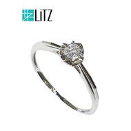LITZ 18K White Gold Diamond Ring DR142