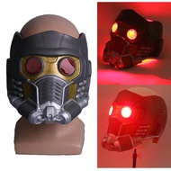 NEW Cosplay Star Lord LED Helmet Latex Mask Infinity War Peter Jason Quill LED Mask Superhero Props 
