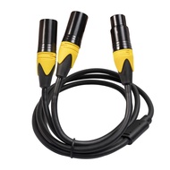 (LAC1) XLR Splitter Cable3 Pin XLR Female To Dual XLR Male Audio Cable Y Cable Balanced Microphone S