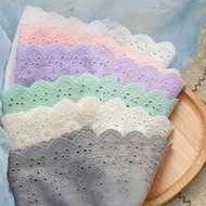 1/5 Yard Water-Soluble Embroidered Colorful Lace Trim, Suitable For Apparel, Home Decor, Gift Packag