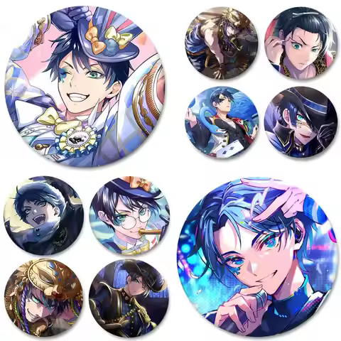 Game Anime Characters Deuce Spade Round Badge Creative Brooch Clothing Backpack Accessories Lapel Pi