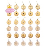 30Pcs Christmas Tree Decor High Qulity White Gold Ball Ornament Bauble Party Hanging Ball for Home C