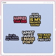 Billie Eilish Rapper Pin Brooch Music Album Cover Happier Than Ever Brooches Funny Quotes What Was I