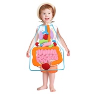 AIPINQI Anatomy Apron,Body Anatomy Apron Kids Human Body Organs Awareness Educational Toys for Child