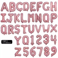 5PCS 16 inch pink letter number (A-Z) (0-9) aluminum film balloon