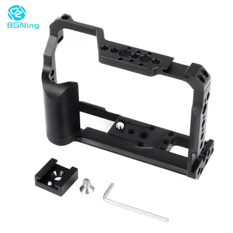 BGNing Aluminum Alloy Camera Cage Protective Stabilizer with Cold Shoe Holder for FUJI XT20/XT30 XT3