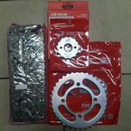 SPROCKET SET LC135/Y125Z/RXZ RCB (REAR SPROCKET+ FRONT SPROCKET+ CHAIN RCB 428S×132L