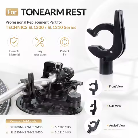 Tonearm Holder Replacement Tonearm Rest For TECHNICS SL1200 SL1210 MK2 MK3 M3D MK5 Turntables Essent