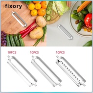 [fixory] 10x Stainless Steel Interchangeable Peeling Blades 5.6cm Kitchen Tools for Apples Asparagus