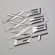 3D ABS Chrome X1 X2 X3 X4 X5 X6 X7 GT Emblem Logo Letters Car Trunk Badge Decal Sticker For BMW X1 X