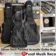 RM 36in 38in 41in Thick Padded Acoustic Classical Guitar Bag Neck Rest Double Strap Beg Akustik Gitar Kapok TEBAL