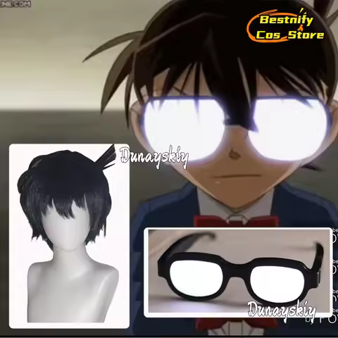 Anime Detective Conan Kudou Shinichi Cosplay Wig With Led Technology Luminous Glasses 2025Anime/Hall