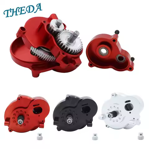 MN86 Metals CNC Transmission Gearbox with Motor Gear for 1/12 MN128 MN86 MN86K MN86KS G500 RC Rock C