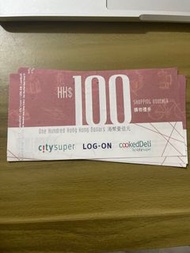 Citysuper log-on Log on $100 * 5