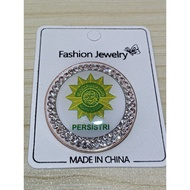 TITANIUM DIAMOND BROOCH WITH EXACT LOGO