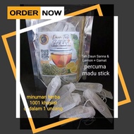 TEH DAUN SANNA & LEMON + GAMAT ASLI (percuma madu stick) = 20 UNCANG #detoks #usus